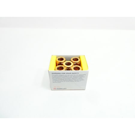 Ham-Let BOX OF 5 1/2IN BRASS TUBE PIPE UNION, 5PK 762L B 1/2